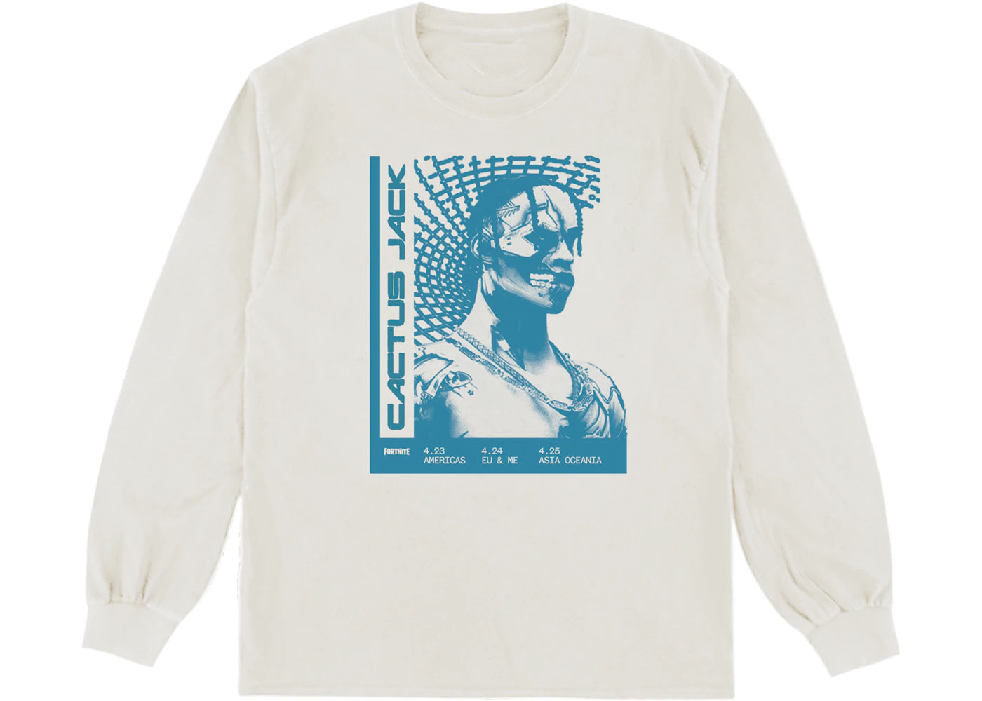 Travis Scott T-3500 Repeat L/S Tee White
