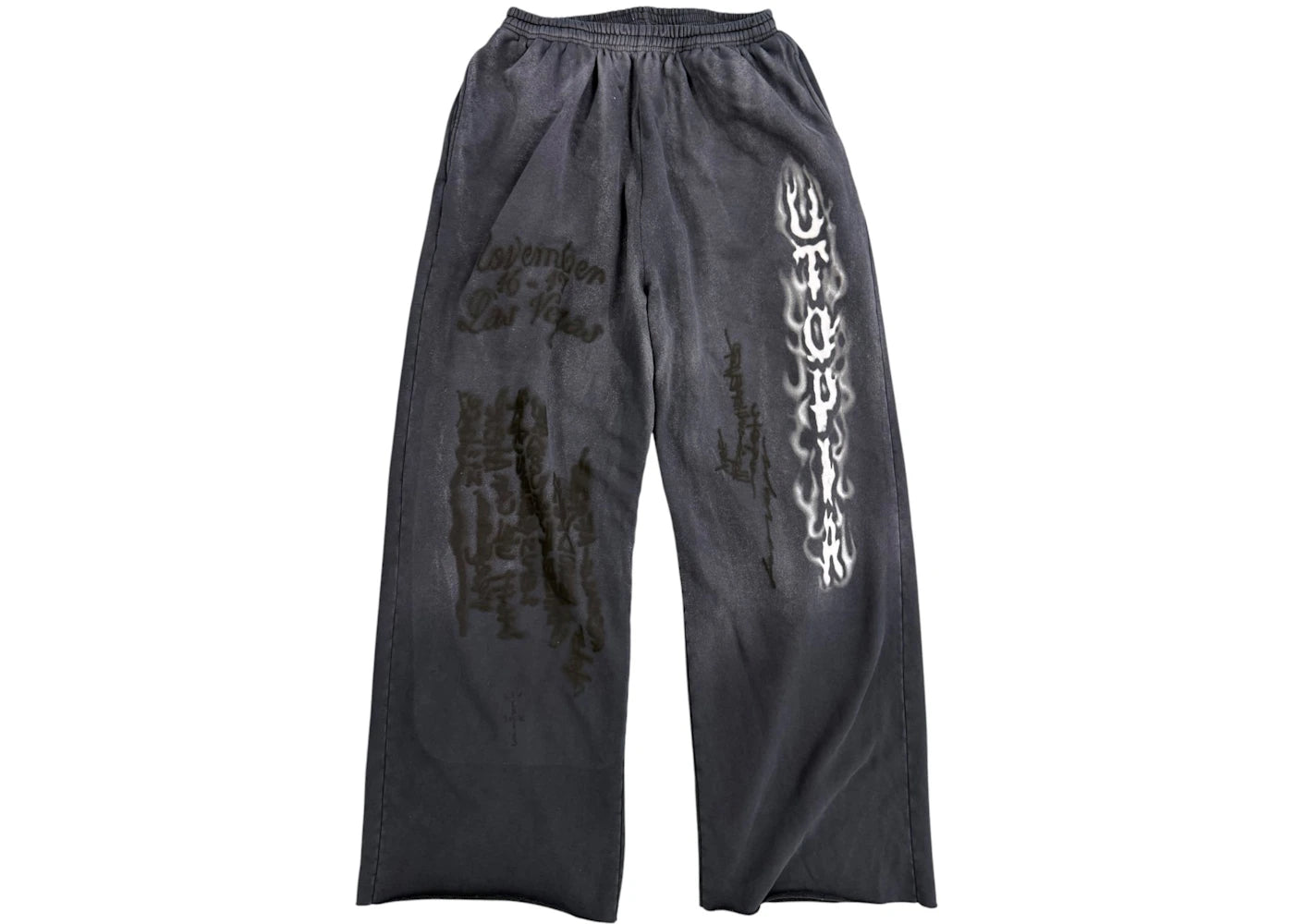 Travis Scott Utopia Flame Sweatpants Black