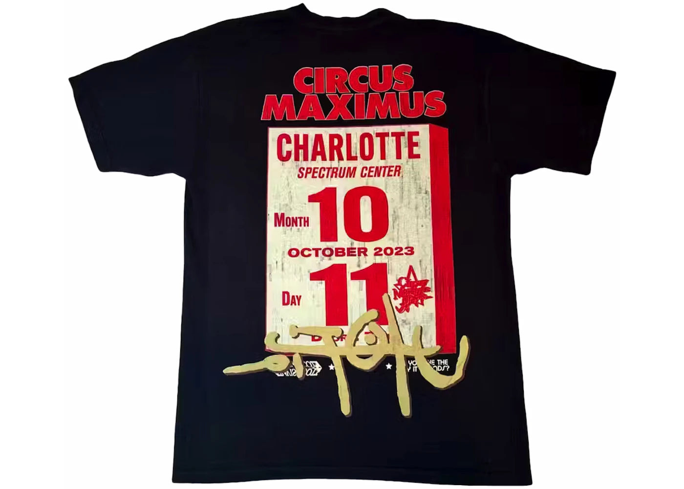 Travis Scott Utopia Is In Charlotte T-shirt Black