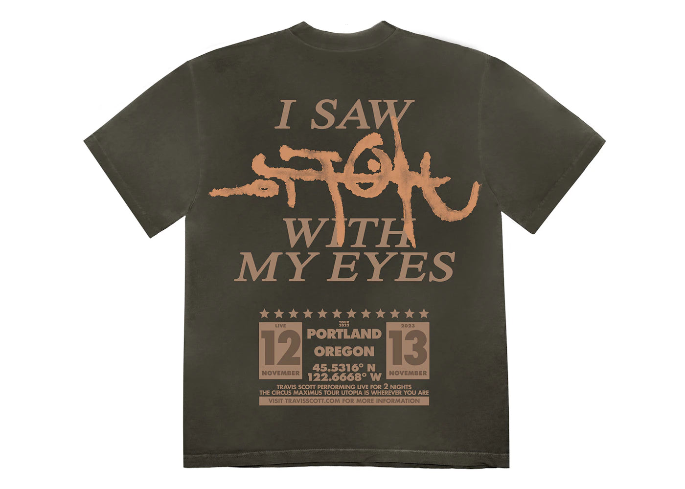 Travis Scott Utopia Is In Portland T-shirt Black