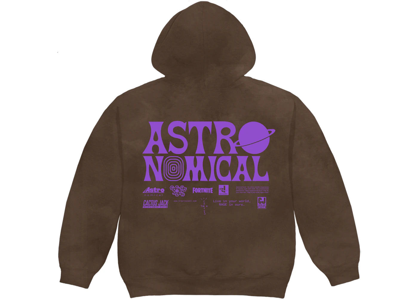 Travis Scott World Event Hoodie Bleached Black