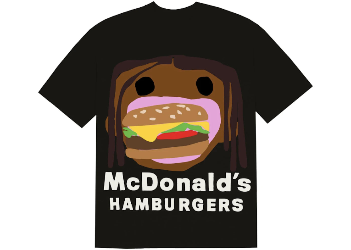 Travis Scott x CPFM 4 CJ Burger Mouth T-shirt Black