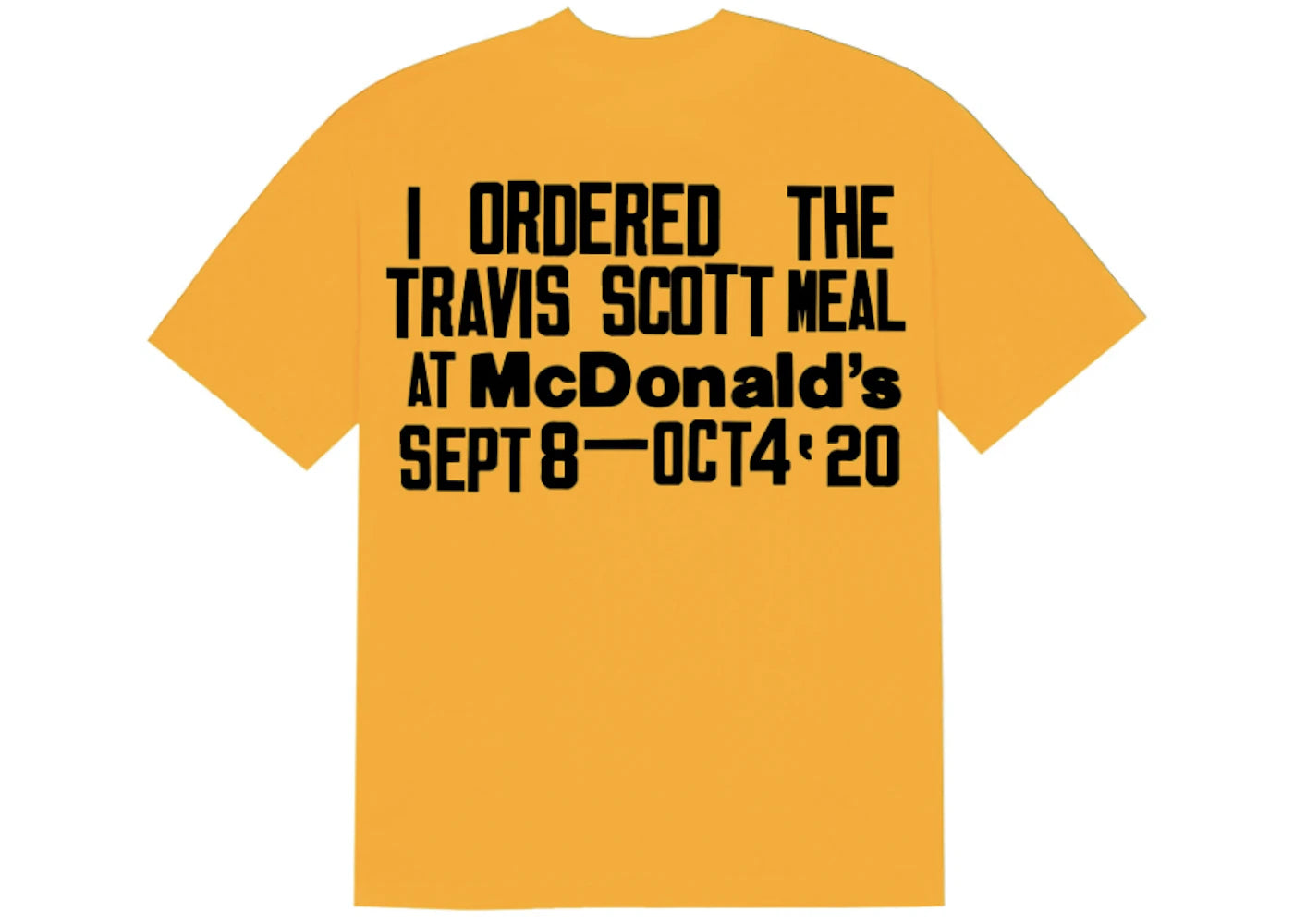 Travis Scott x CPFM 4 CJ Burger Mouth T-shirt Gold