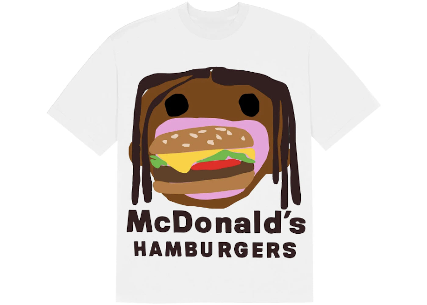 Travis Scott x CPFM 4 CJ Burger Mouth T-shirt White