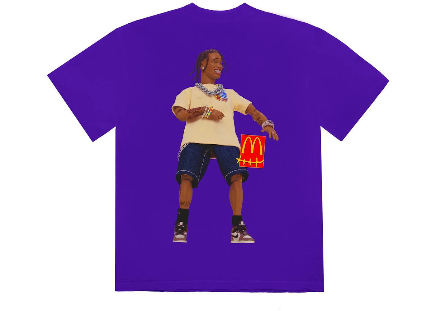 Travis Scott x McDonald's Action Figure Series II T-shirt Purple