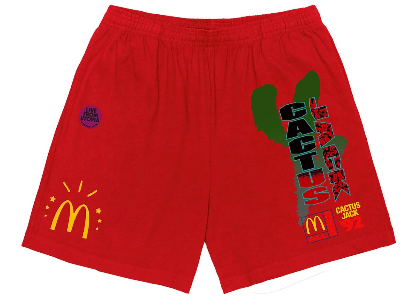 Travis Scott x McDonald's All American '92 Shorts Red