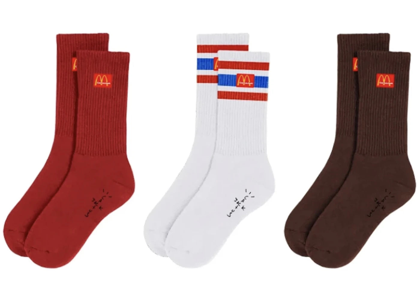 Travis Scott x McDonalds CJ Arches Sock Pack Multi