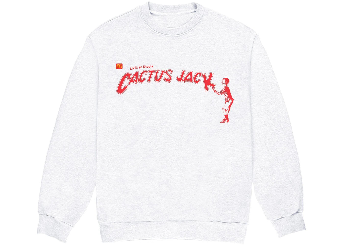 Travis Scott x McDonald's Cactus Jack Spelling II Crewneck White
