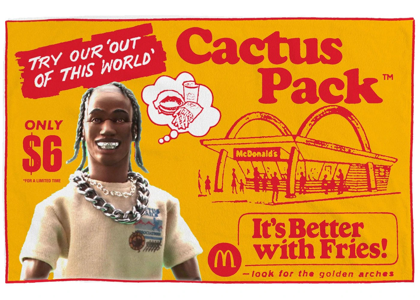 Travis Scott x McDonalds Cactus Pack Vintage Blanket