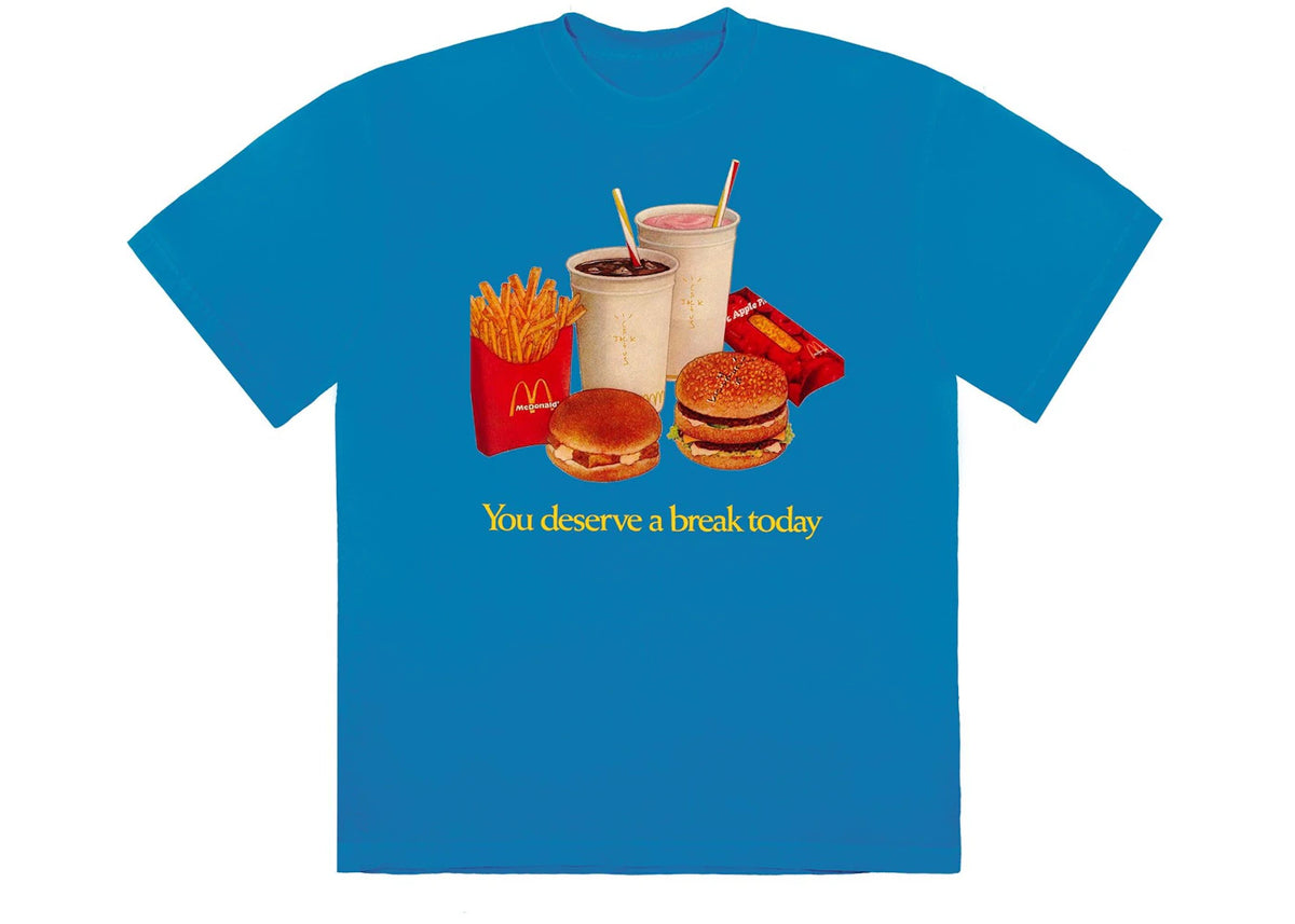 Travis Scott x McDonald's Deserve A Break III T-shirt Blue