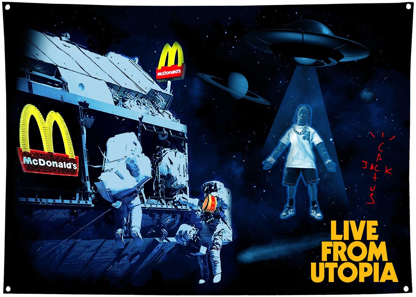 Travis Scott x McDonald's Live From Utopia Flag Multi