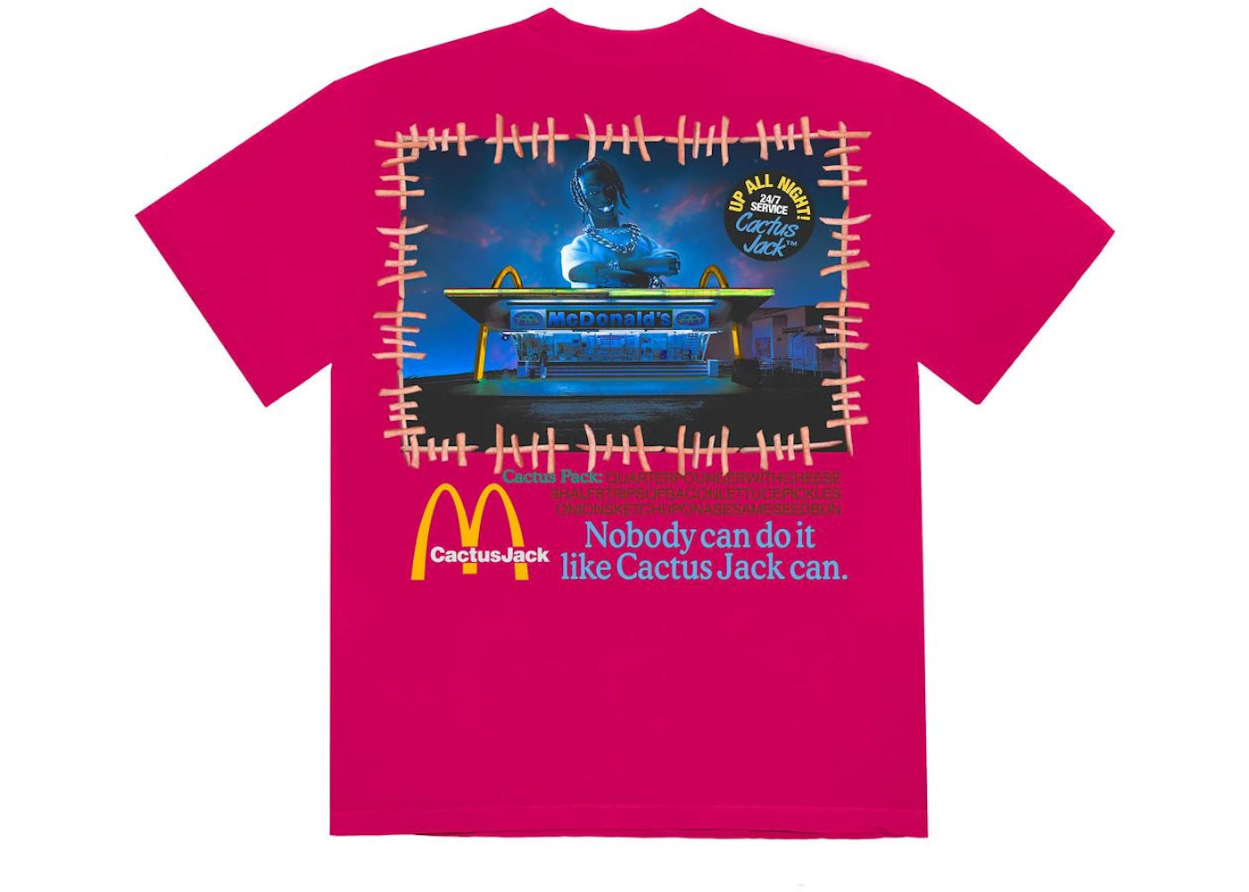 Travis Scott x McDonald's Vintage Action Figure II T-shirt Pink
