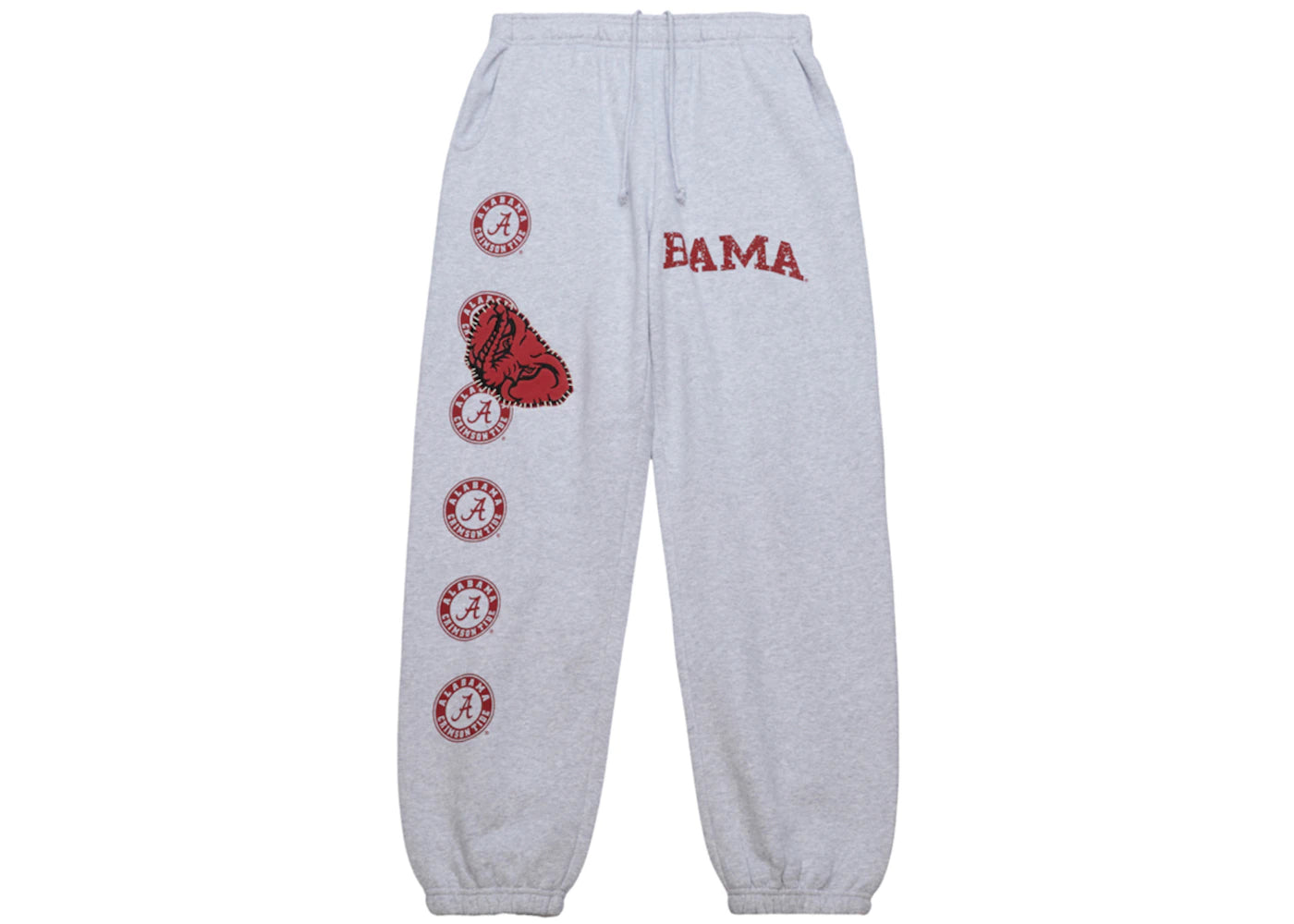 Travis Scott x Mitchell & Ness Alabama Crimson Tide Classic Sweatpants Gray