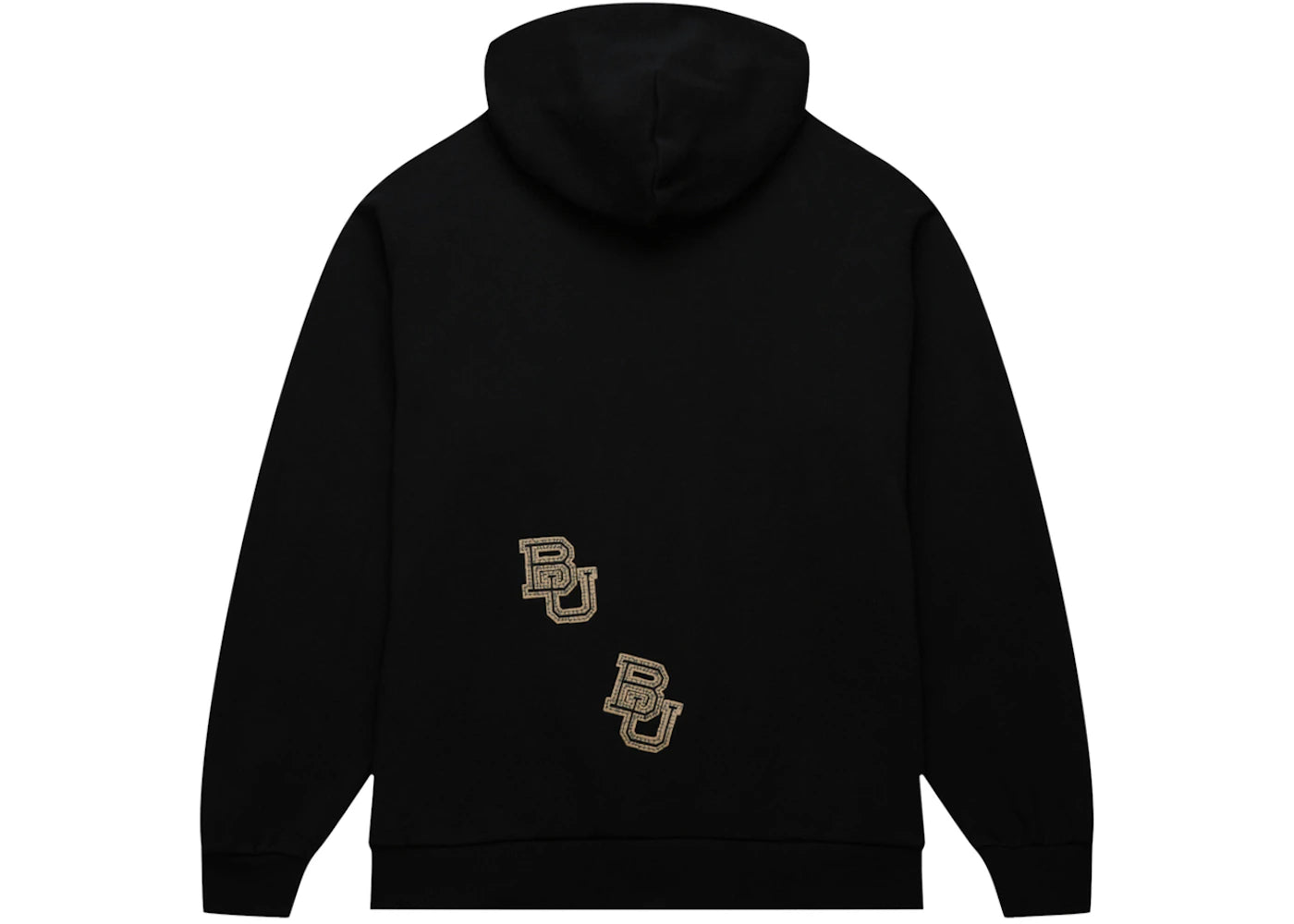 Travis Scott x Mitchell & Ness Boston University Overlap Pullover Hoodie Black