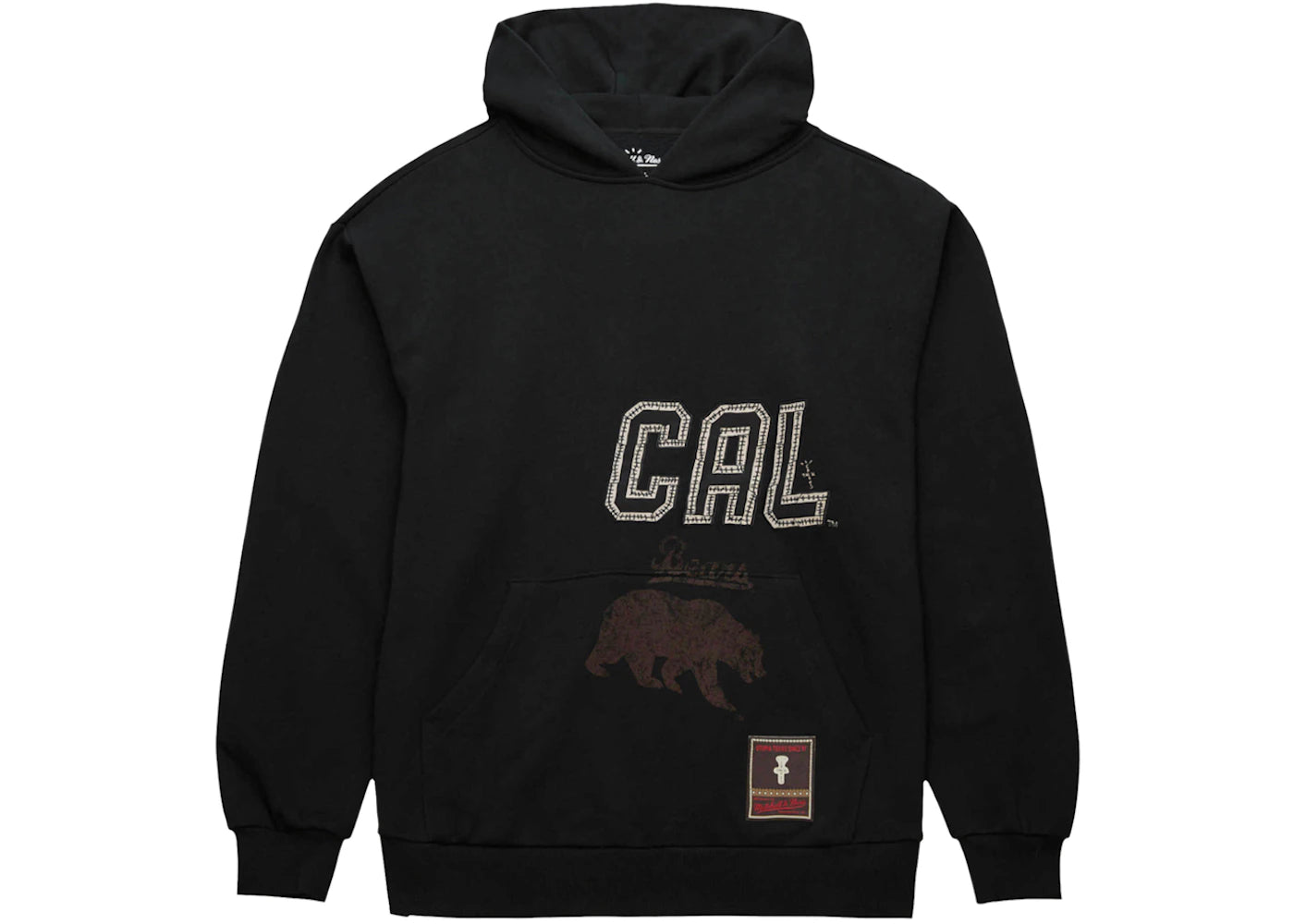 Travis Scott x Mitchell & Ness Cal Bears Overlap Pullover Hoodie Black
