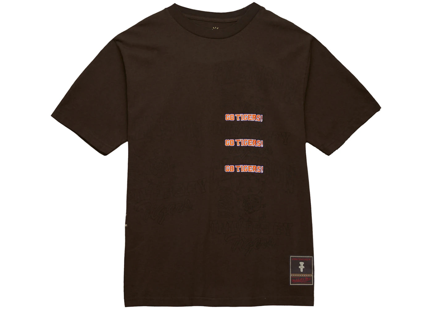 Travis Scott x Mitchell & Ness Clemson Tigers Seal T-Shirt Brown