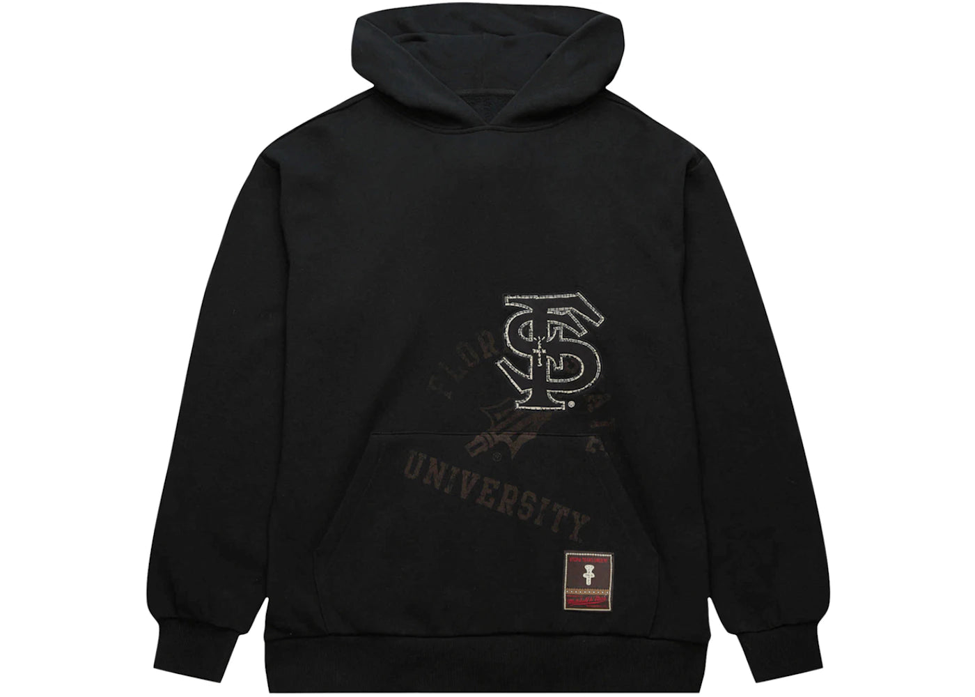 Travis Scott x Mitchell & Ness Florida State Seminoles Overlap Pullover Hoodie Black