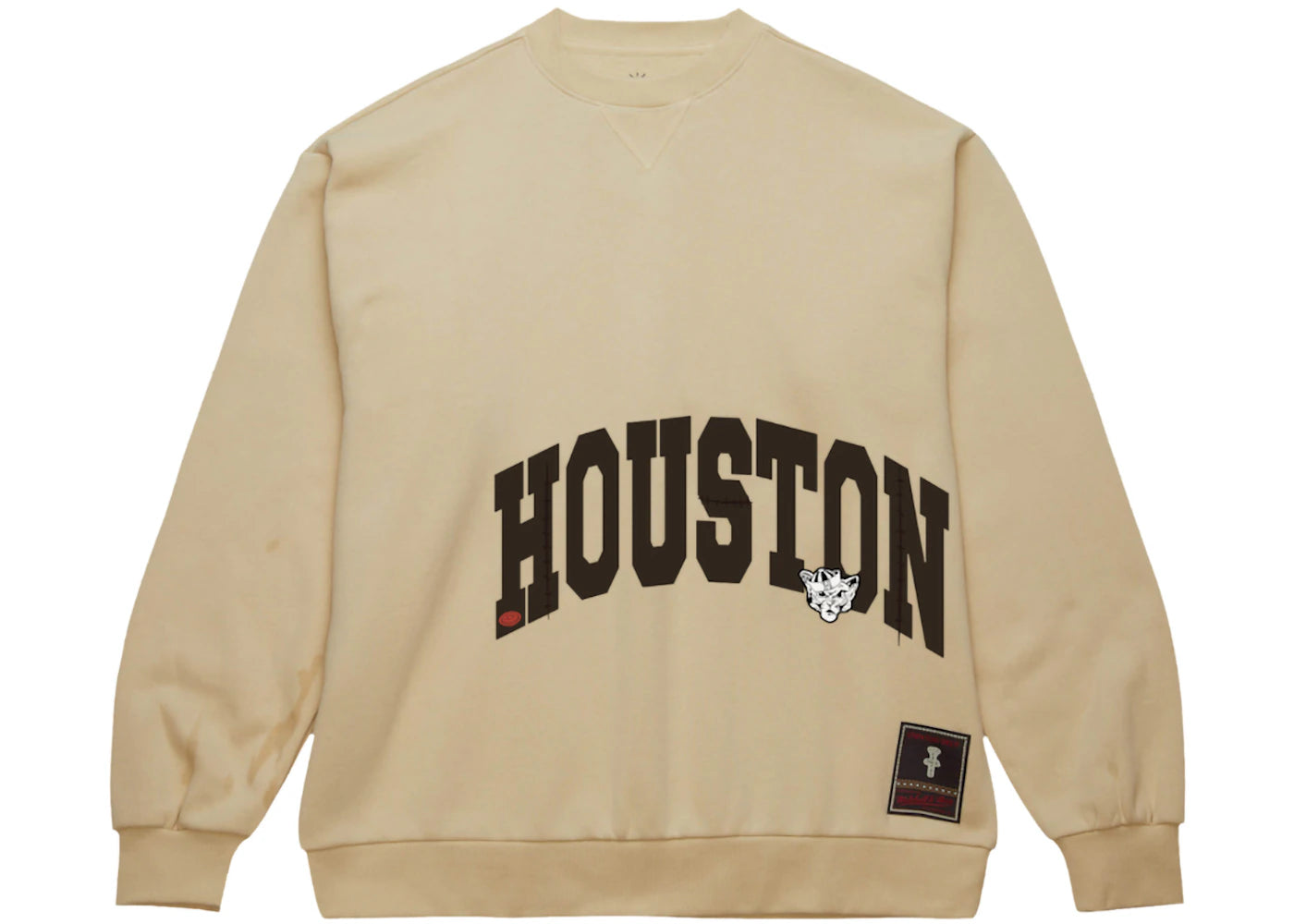 Travis Scott x Mitchell & Ness Houston Cougars Pullover Sweatshirt Tan