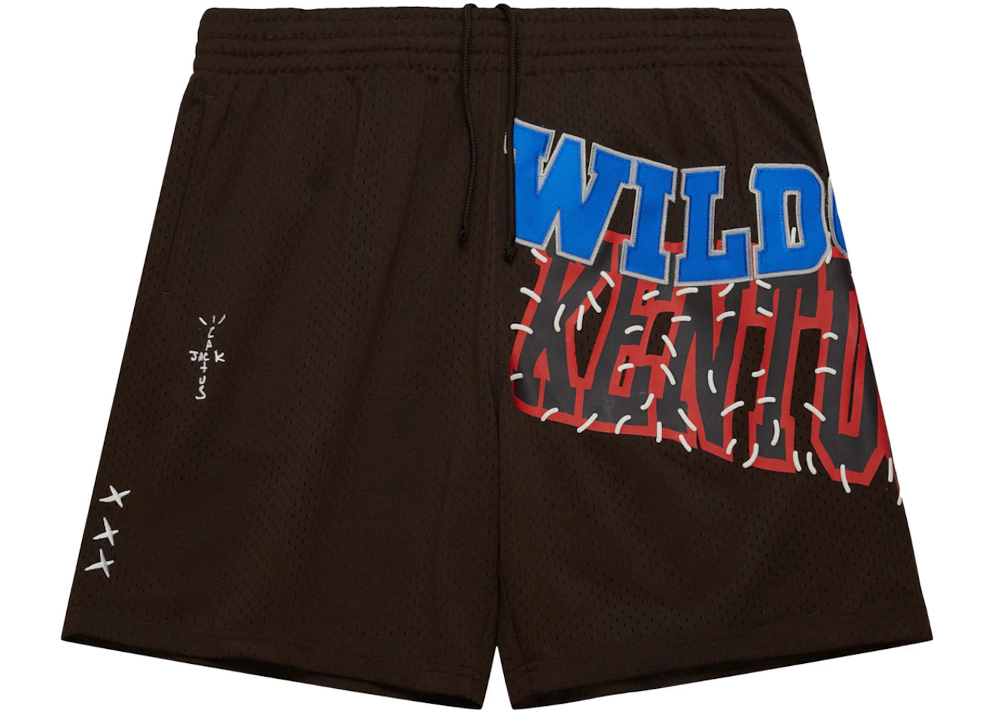 Travis Scott x Mitchell & Ness Kentucky Wildcats Basketball Shorts Brown