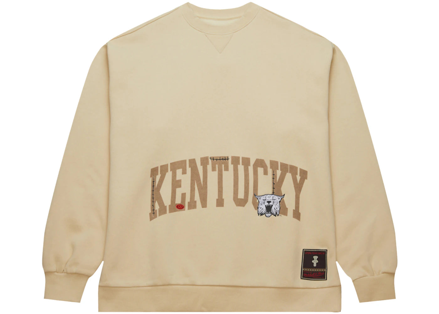 Travis Scott x Mitchell & Ness Kentucky Wildcats Pullover Sweatshirt Tan