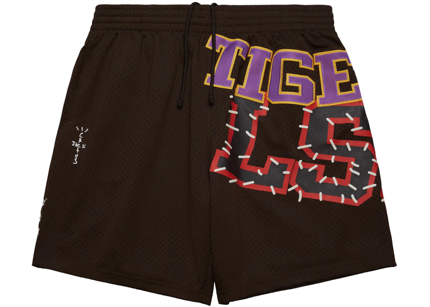 Travis Scott x Mitchell & Ness LSU Tigers Basketball Shorts Brown