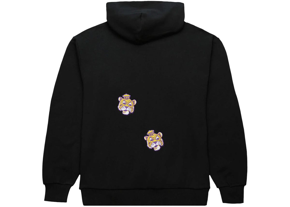 Travis Scott x Mitchell & Ness LSU Tigers Overlap Pullover Hoodie Black