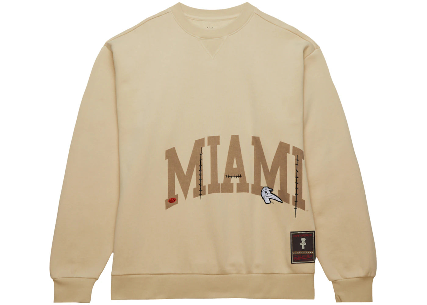 Travis Scott x Mitchell & Ness Miami Hurricanes Pullover Sweatshirt Tan