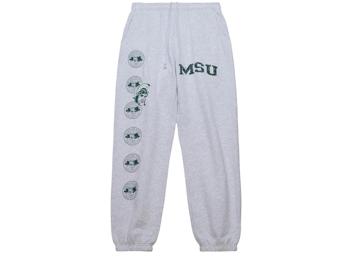 Travis Scott x Mitchell & Ness Michigan State Spartans Classic Sweatpants Heather Gray