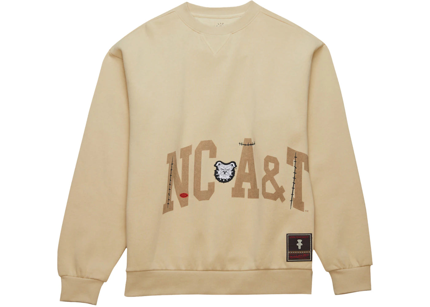 Travis Scott x Mitchell & Ness North Carolina A&T Aggies Pullover Sweatshirt Tan