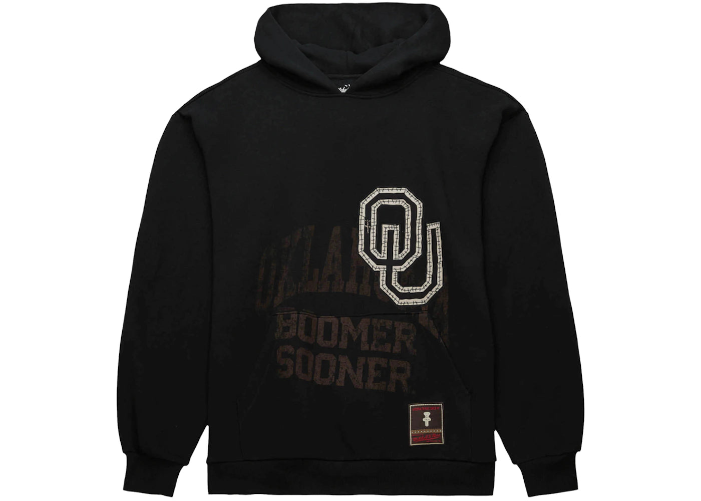 Travis Scott x Mitchell & Ness Oklahoma Sooners Overlap Pullover Hoodie Black
