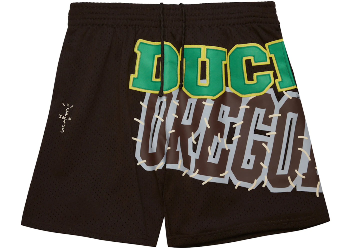 Travis Scott x Mitchell & Ness Oregon Ducks Basketball Shorts Brown