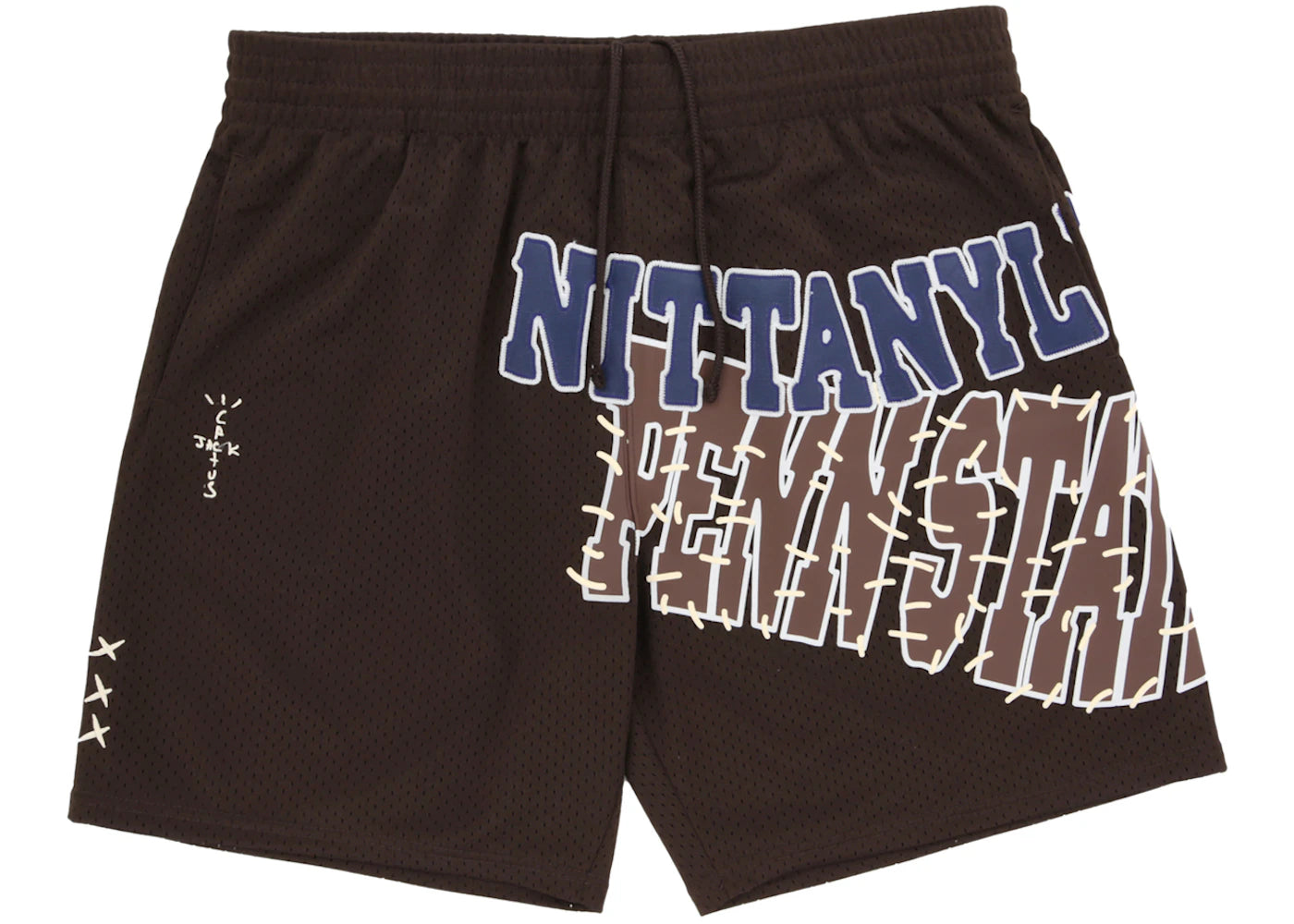 Travis Scott x Mitchell & Ness Penn State Nittany Lions Basketball Shorts Brown