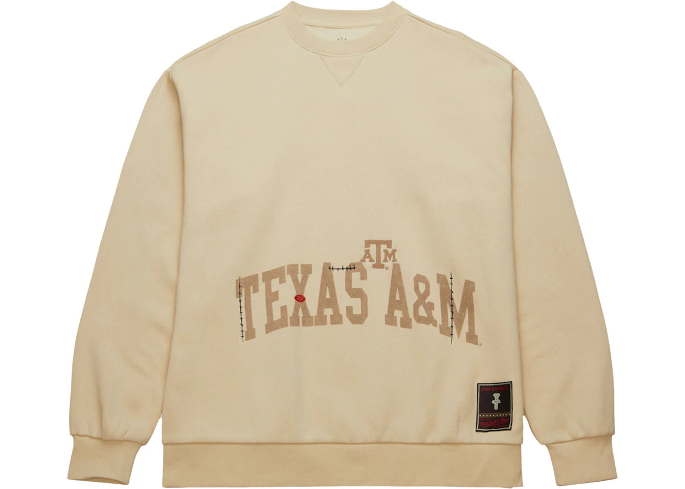 Travis Scott x Mitchell & Ness Texas A&M Aggies Pullover Sweatshirt Tan