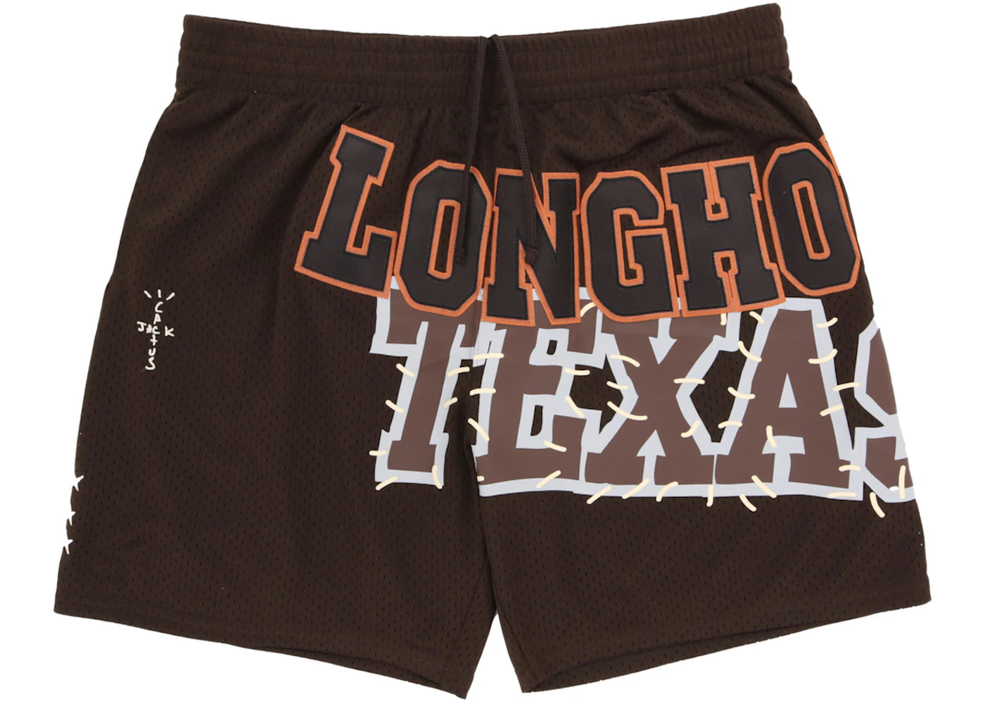 Travis Scott x Mitchell & Ness Texas Longhorns Basketball Shorts Brown