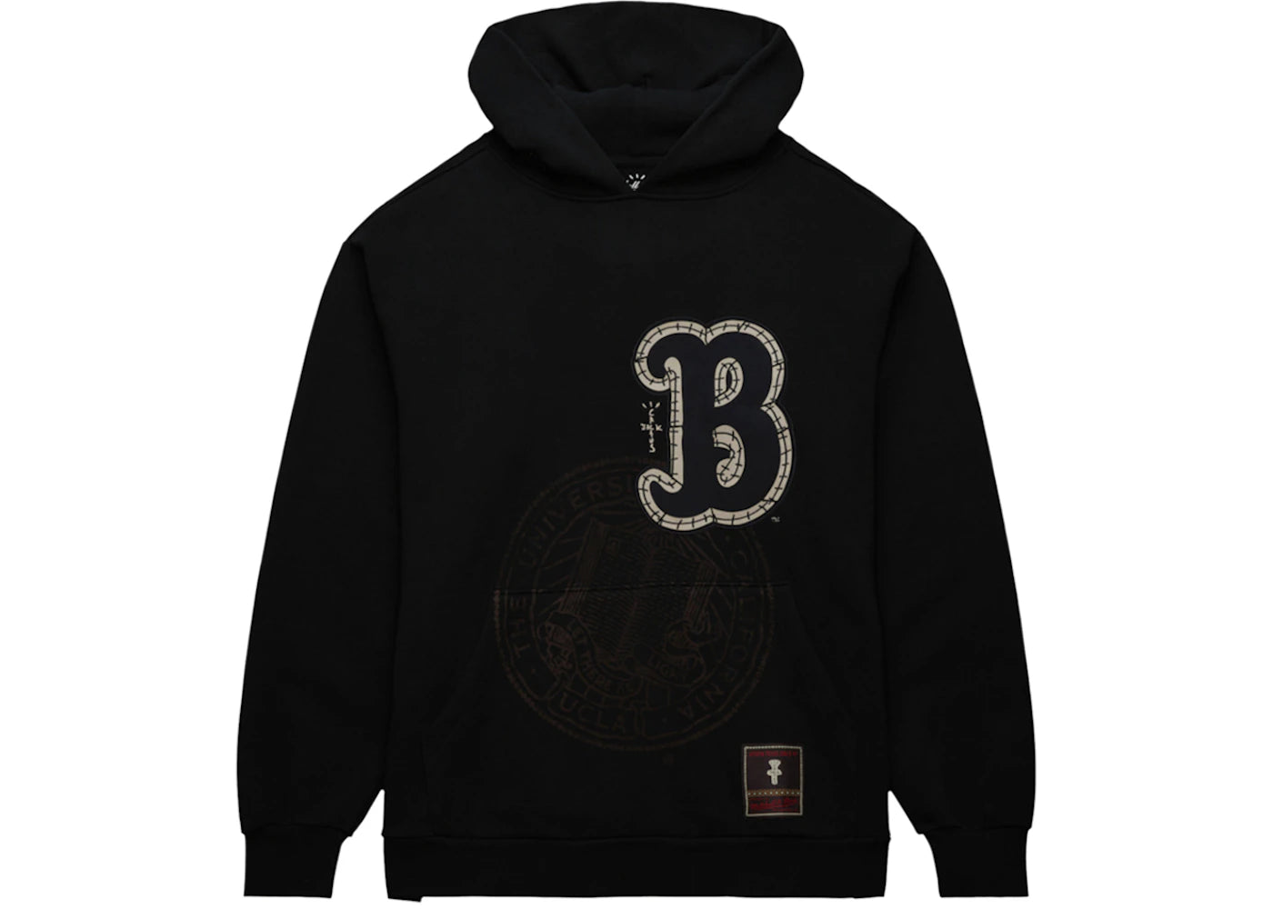 Travis Scott x Mitchell & Ness UCLA Bruins Overlap Pullover Hoodie Black
