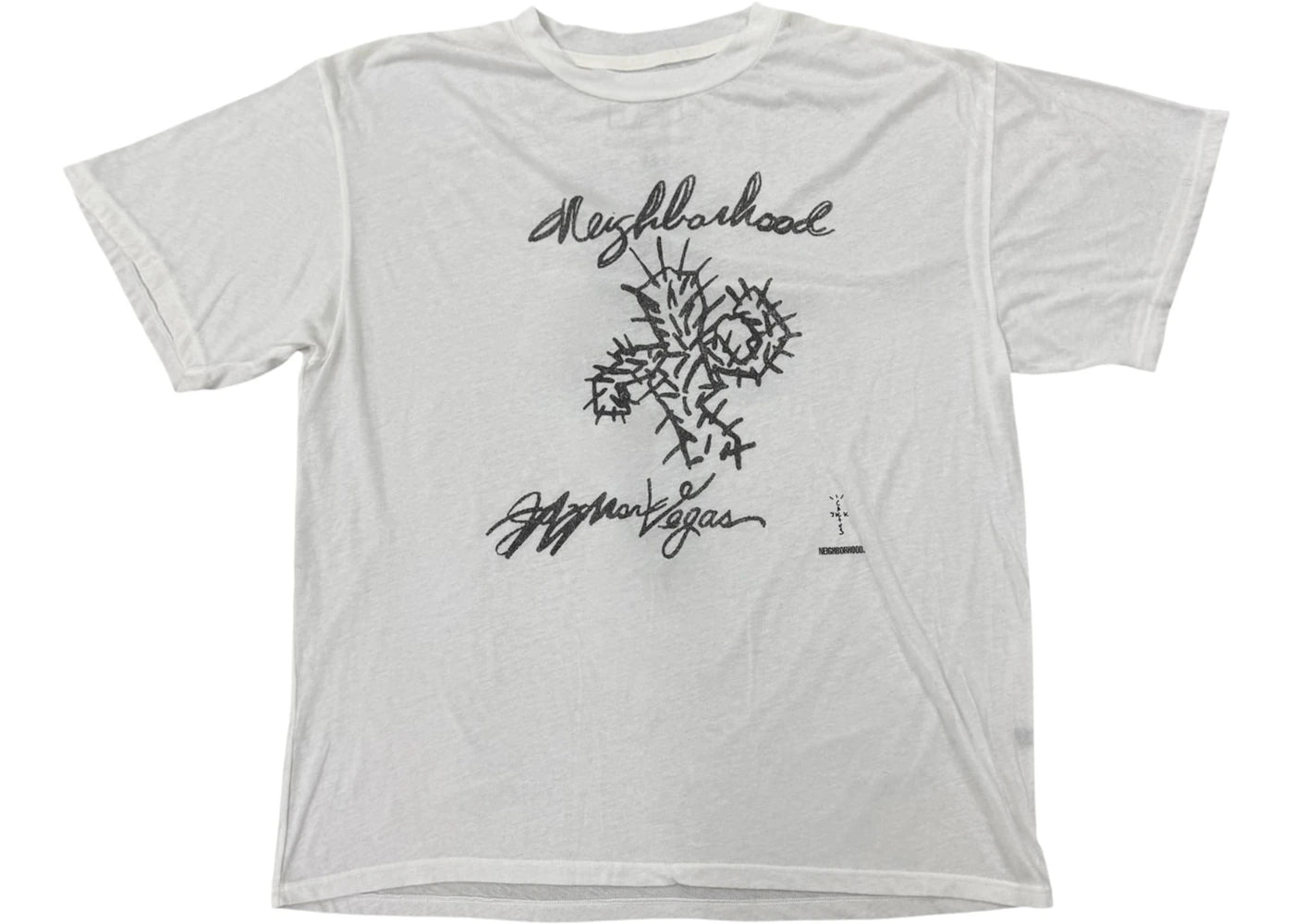 Travis Scott x Neighborhood Drawing Tee White