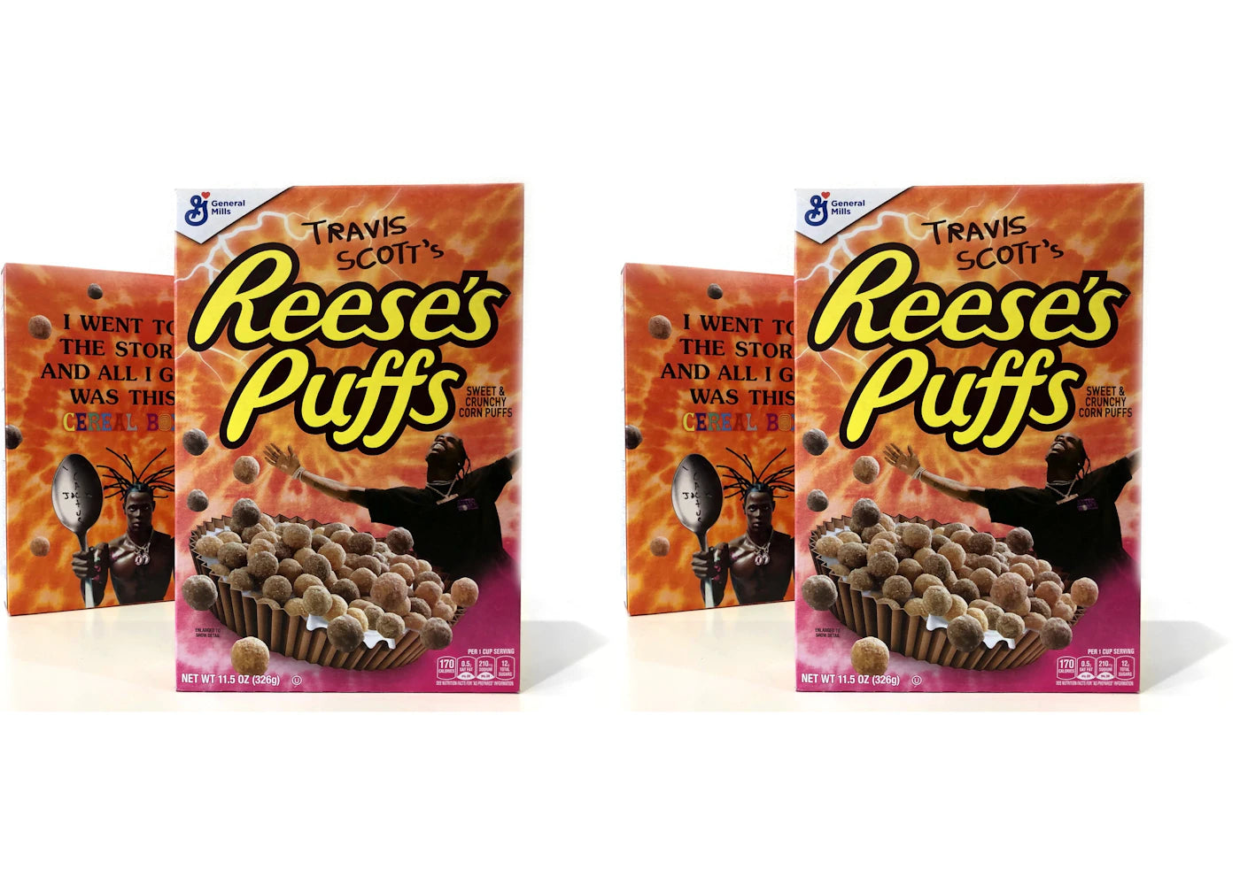 Travis Scott x Reese's Puffs Cereal 2x Lot (Not Fit For Human Consumption)