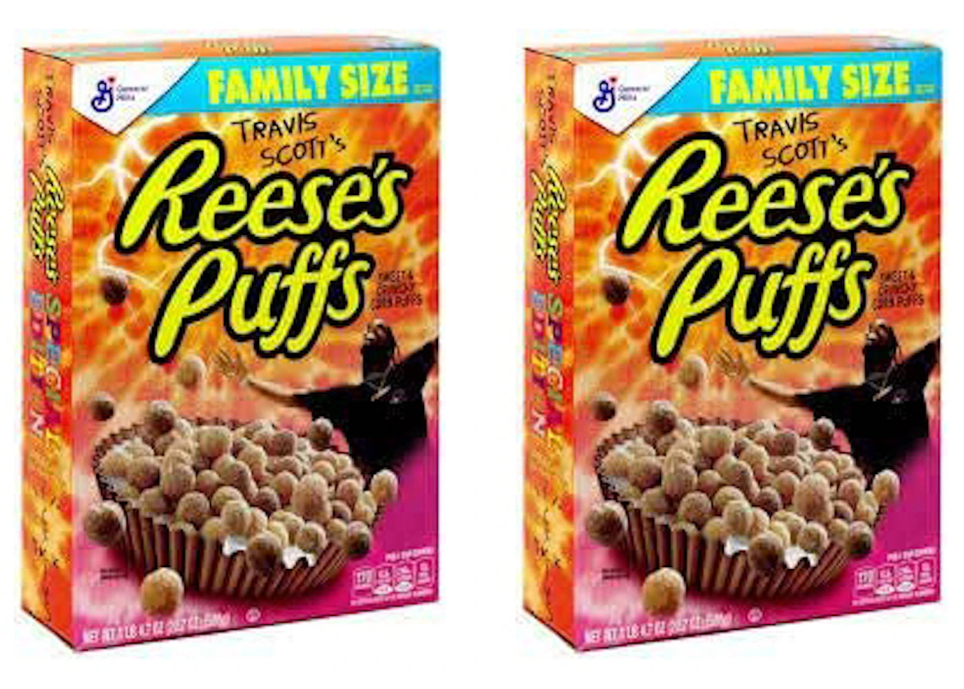 Travis Scott x Reese's Puffs Cereal Family Size 2x Lot (Not Fit For Human Consumption)