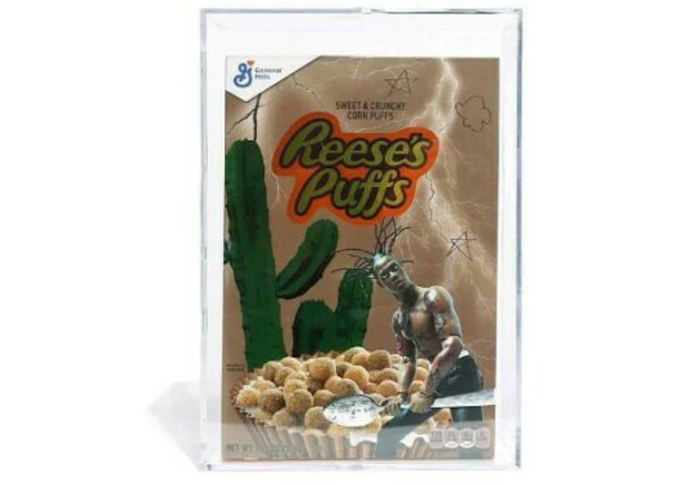 Travis Scott x Reese's Puffs Cereal Limited Edition Box w/ Acrylic Case (Not Fit For Human Consumption)