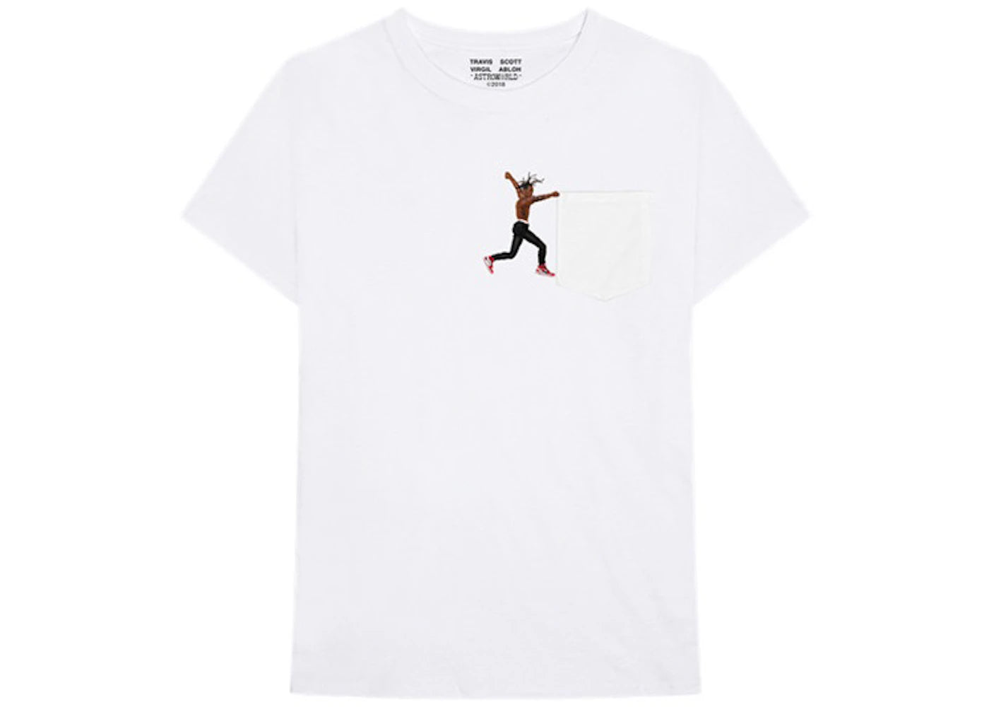 Travis Scott x Virgil Abloh By A Thread (Off-White AJ1 Version) Tee White