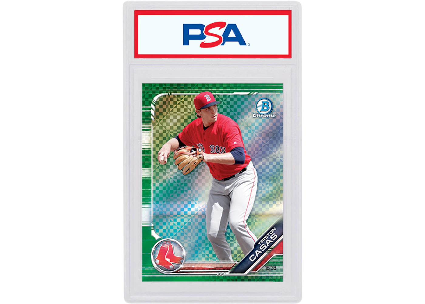 Triston Casas 2019 Bowman Chrome X Green X-Fractor /31 BCP-213 (PSA or BGS Graded)