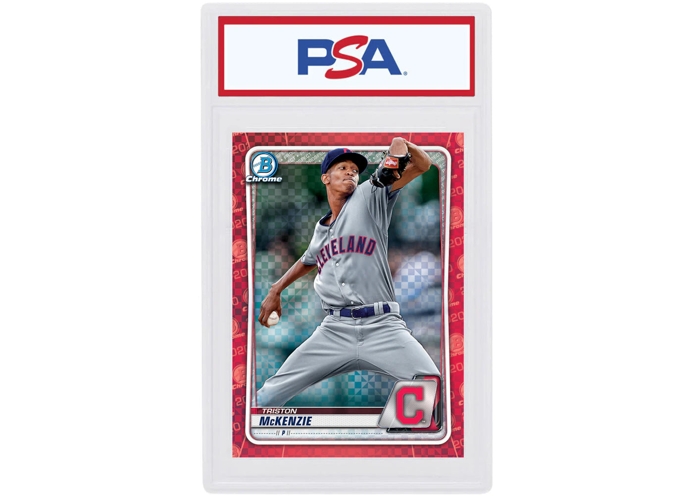 Triston Mckenzie 2020 Bowman Chrome X Red X-Fractor 1/1 #BCP-189 (PSA or BGS Graded)