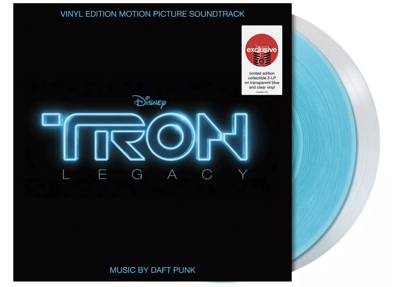 Tron Legacy 2010 Target Exclusive 2XLP Vinyl Transparent Blue