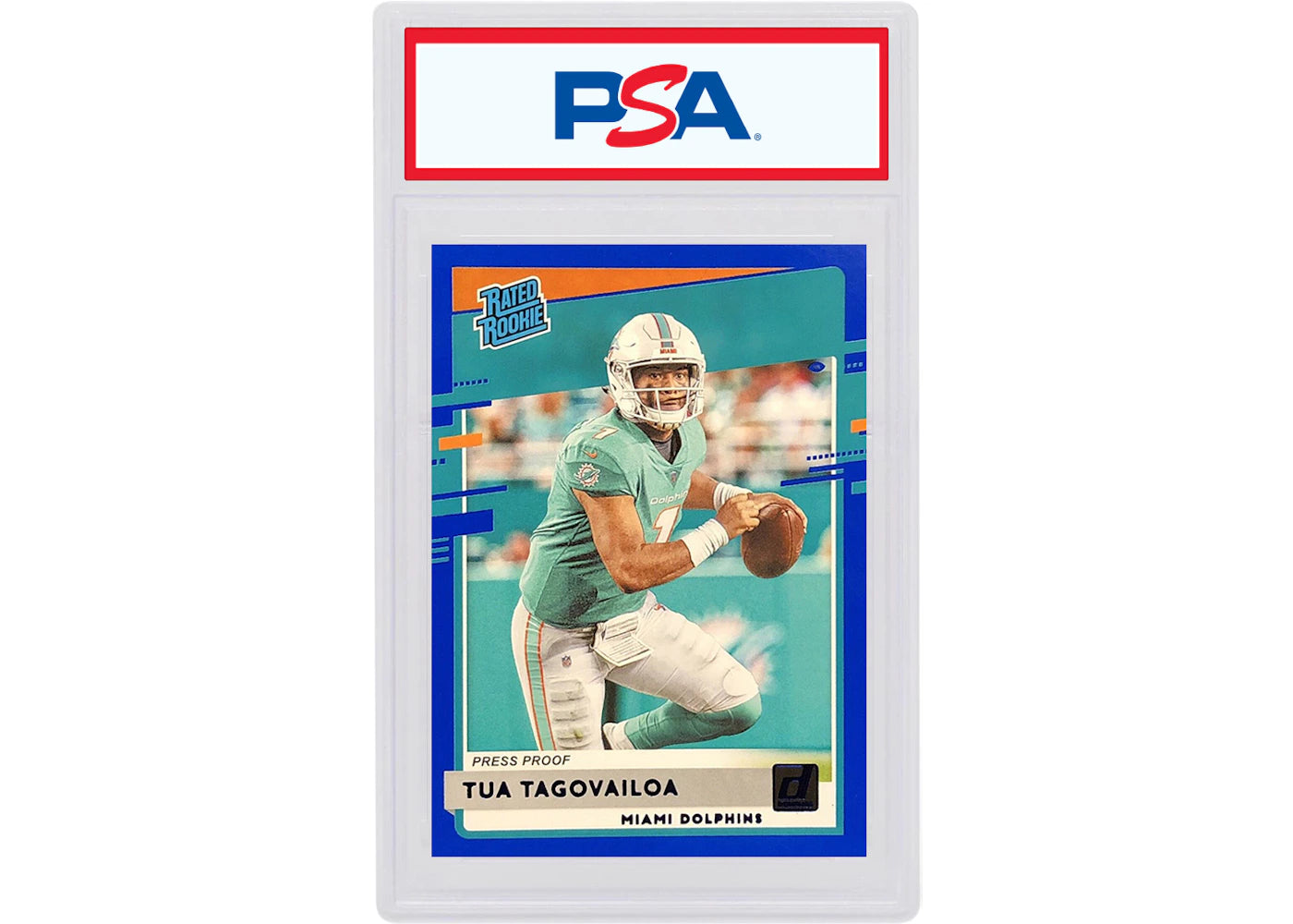Tua Tagovailoa 2020 Panini Donruss Rookie Blue Press Proof #302 (PSA or BGS Graded)