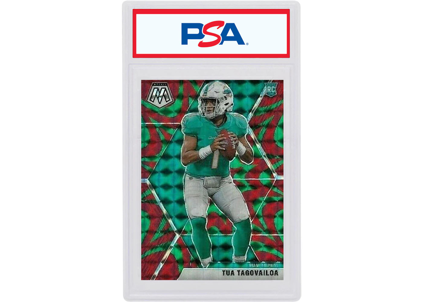 Tua Tagovailoa 2020 Panini Mosaic Rookie Reactive Green #203 (PSA or BGS Graded)