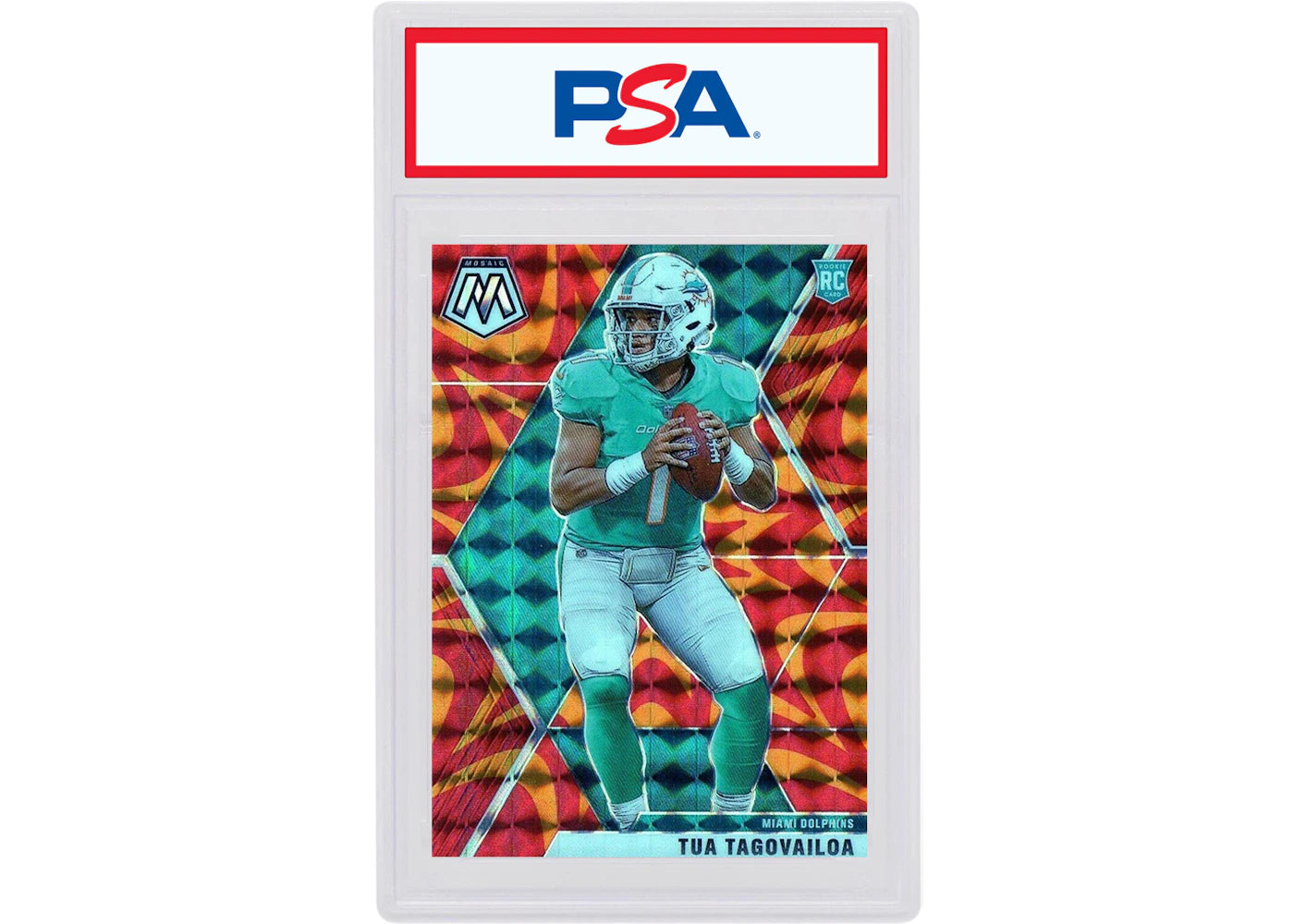 Tua Tagovailoa 2020 Panini Mosaic Rookie Reactive Orange #203 (PSA or BGS Graded)