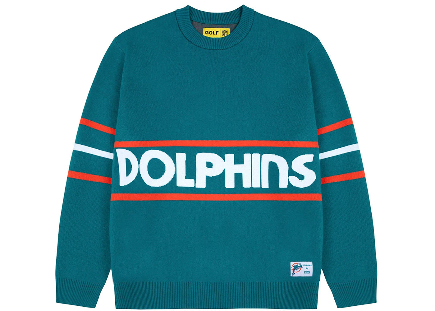 Tyler, The Creator Golf Wang x NFL Dolphins Jacquard Sweater Teal