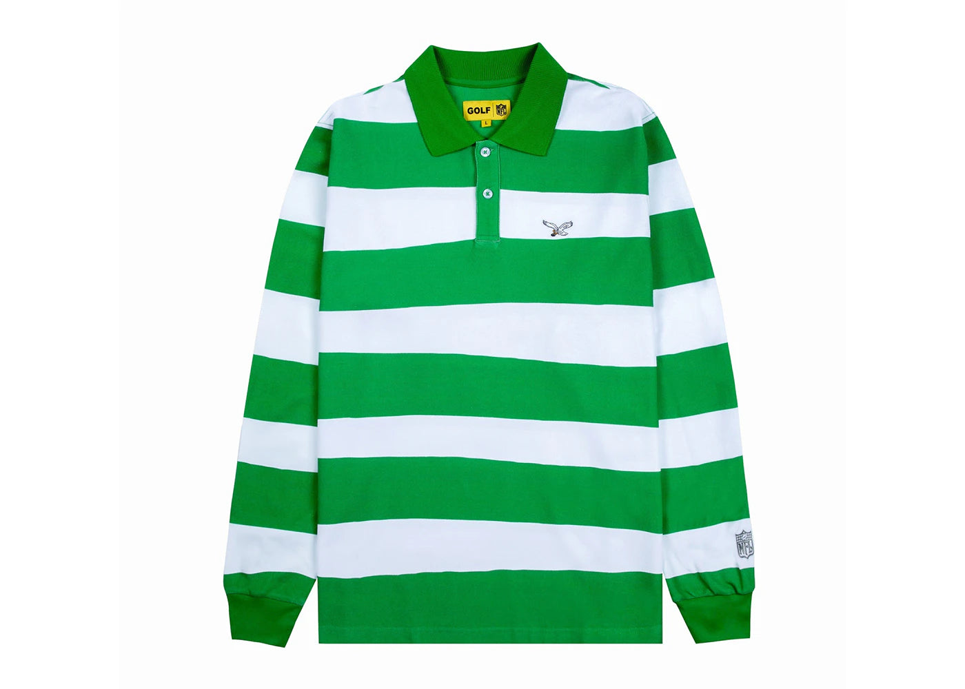 Tyler, The Creator Golf Wang x NFL Eagles Long Sleeve Polo Green/White
