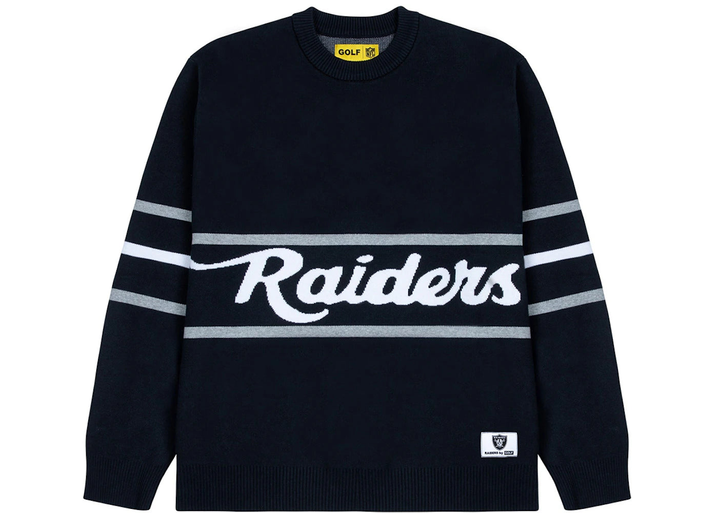 Tyler, The Creator Golf Wang x NFL Raiders Jacquard Sweater Black