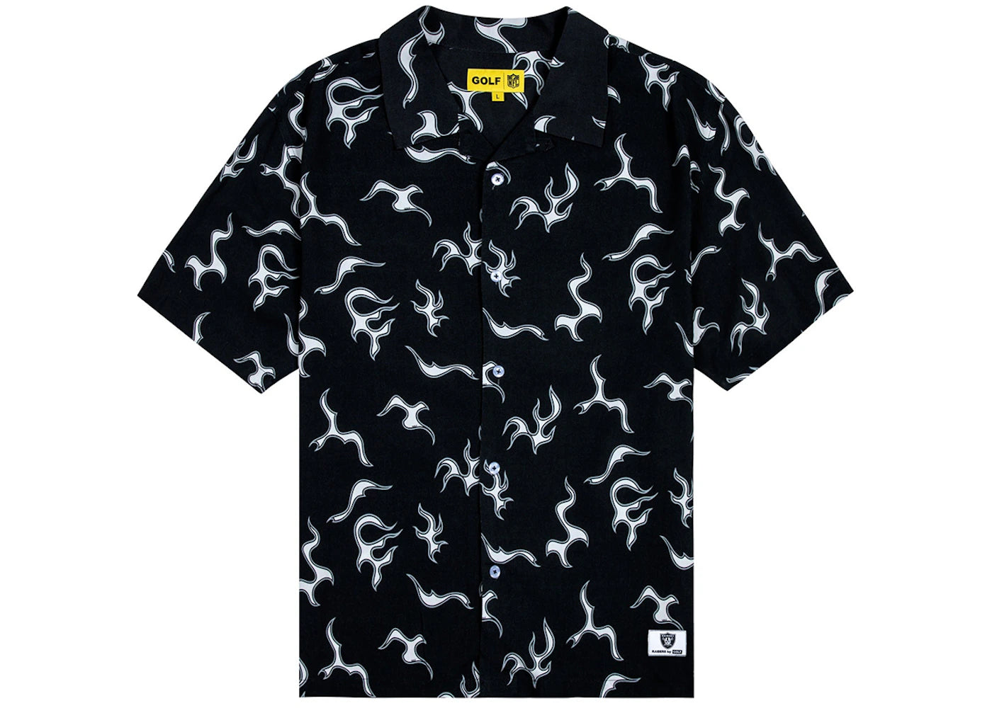 Tyler, The Creator Golf Wang x NFL Raiders Rayon Button Up Shirt Multicolor
